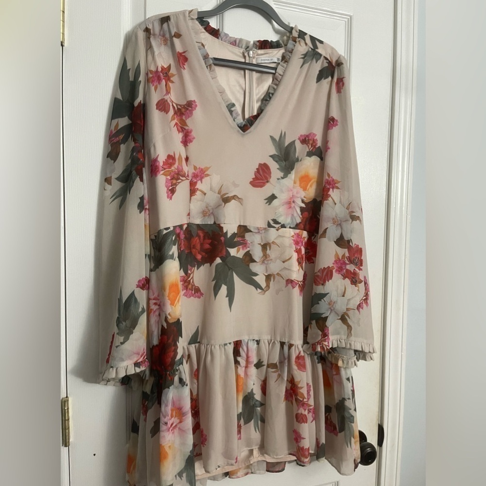 Cooper St Multicolor Floral Dress Ruffled - Picture 6 of 8